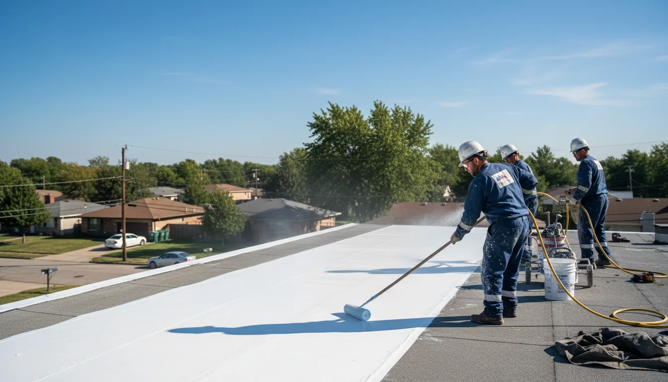 Commercial roof coating in Antioch, IL near me